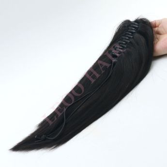 LCWE3 Claw Clip Ponytail Hair Extension Human Hair Longer and Fuller Ponytail