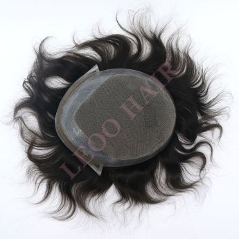 LT10 Hollywood Men Toupee Front and Top Swiss Lace PU Around