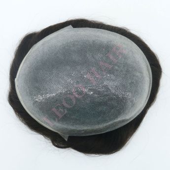 LSMT73-1 0.08-0.10mm Knotted Skin Base Prosthetic Hair Piece