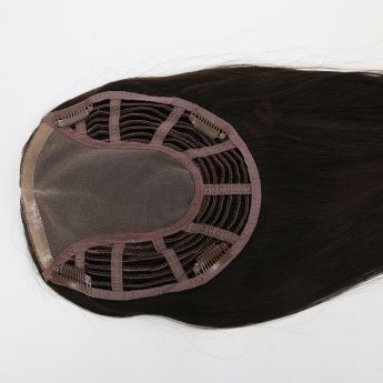 LT96 16inch Mono Top Hair Piece for Women Machine Weft Undervents 6x7inch    