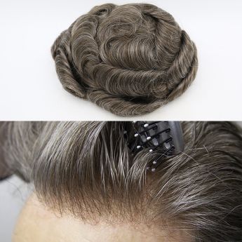 LT34 0.08-0.10mm Thickness Vloop PU Skin Toupee