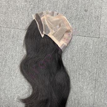 LSWAW66-1 18inch Full Lace Wig with Poly Skin Sides and Silicone Strips Anti-slip