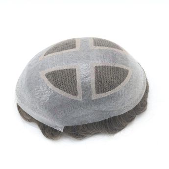 LSMT122-1 Vloop PU Skin Hairpiece Top Lace Window