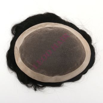 LSMT13-1 Mono Top Hair Piece Mono Lace with NPU Around