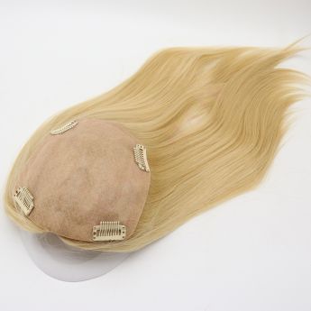 LSWT98-1 15inch Hair 5.5x6inch New Injection Silk Topper Clips in 