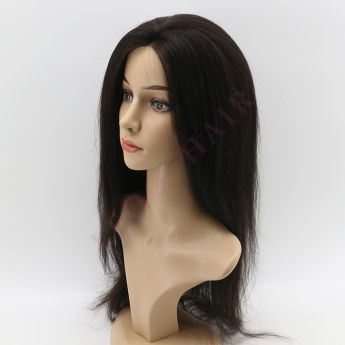LSWAW3-2 All PU Knotted Base Human Hair Wigs