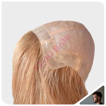 LCMAW42 Custom Men Mono Lace + PU Around Wig