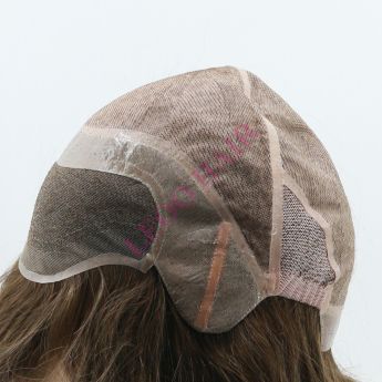 LCMAW79 Custom Men Wig Front Swiss Lace + PU + Silk Top And Back + Side Elastic Net