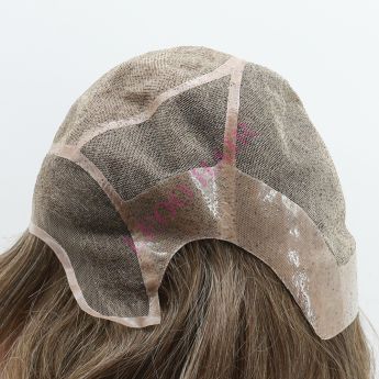 LCMAW9 Custom Men Wig Front Swiss Lace and Top Silk with Side and Back NPU