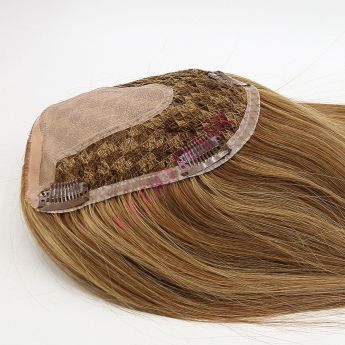 LCMT133 Custom men toupee Front and Top Mono Parting with Fish Net