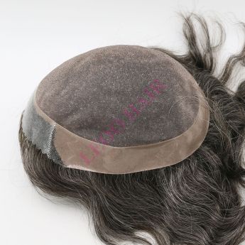 LCMT13 Custom Men Toupee Mono Lace with NPU Around