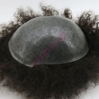 LCMT145 Custom 0.12-0.14mm Full PU Vloop Base Men Toupee