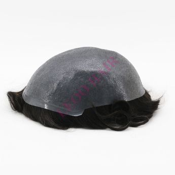 LCMT32 Custom 0.04-0.06mm Full PU Vloop Base Men Toupee 