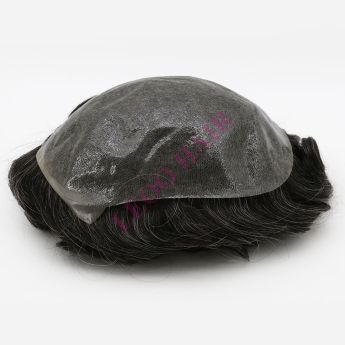 LCMT34 Custom 0.08-0.10mm Full PU Vloop Base Men Toupee 