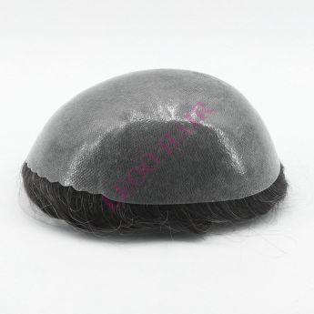 LCMT80 Custom 0.10-0.12mm Full PU Vloop Base Men Toupee