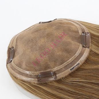 LCMT95  Custom men  toupee Mono with 2 Circle NPU around