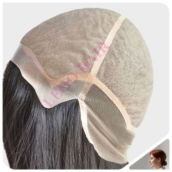 LCWAW19 Custom Women Wig Silk Base and Swiss Lace with PU