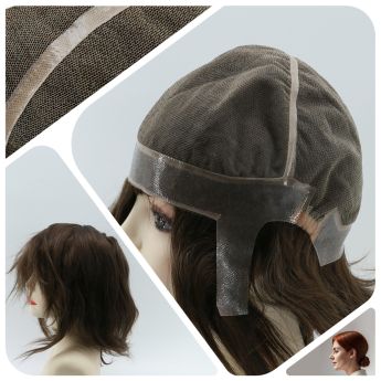 LCWAW1 Custom Alopecia Wig Swiss Lace with PU Around for Women