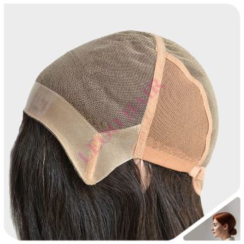 LCWAW37 Custom Women's Wig Front NPU + Top and back Swiss Lace + Side Elastic Net