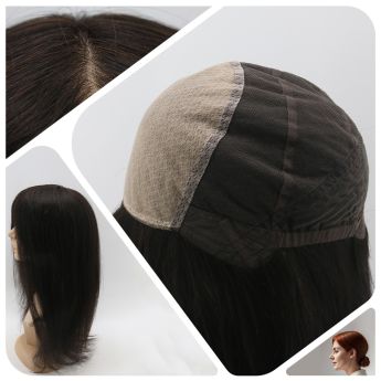 LCWAW62 Custom Women Wig Lace and Silk Top with Wefts