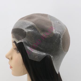 LCWAW71 Custom Women Wig Front Swiss Lace, Top and Back Area Mono, Other Area PU