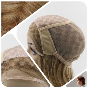 LCWAW75 Custom Women Wig Front Swiss Lace + Top Mono + Back Elastic Net