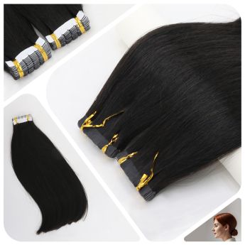 LCWE45 Extensión de cabello con cinta de PU en forma de flor de 6 pétalos
