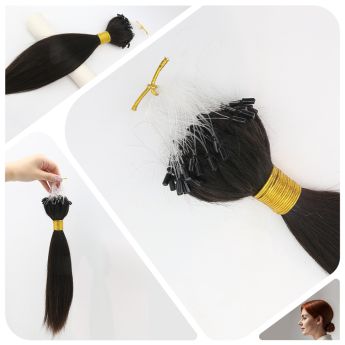 LCWE47 Extensión de cabello de plumas 5D de 3 hebras sin cuentas