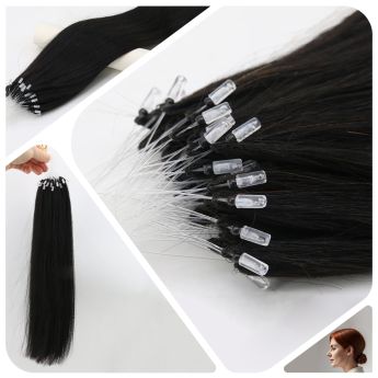 LCWE48 6H Extensión de cabello de plumas de 3 hebras con cuentas
