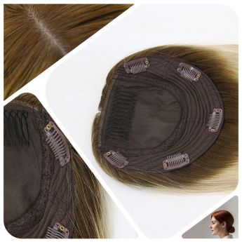 LCWT103 Custom Women Topper Silk Base with Side and Back Wefts