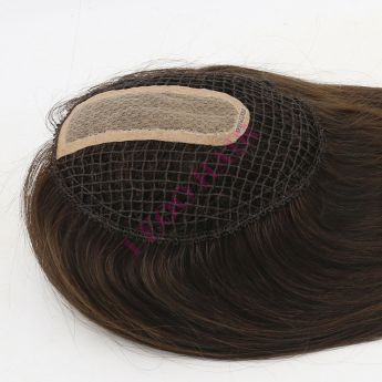 LCWT121 Custom Women Topper Silk Parting and Fishnet