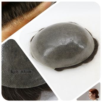 LCWT145 Custom 0.12-0.14mm Full PU Vloop Base Women Topper