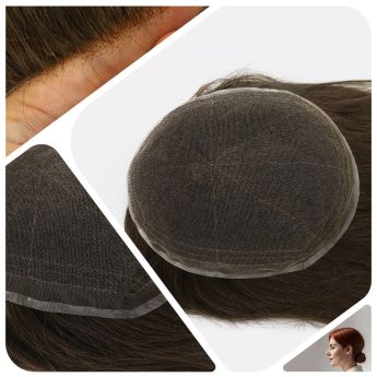 LCWT1 Custom Women Topper Full Swiss Lace Hair Systems