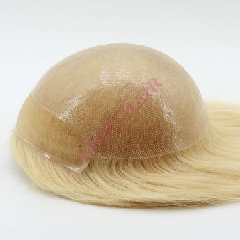 LCWT4 Custom Women Topper Front Swiss Lace and PU Knotted Base