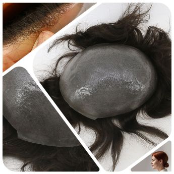 LCWT80 Custom 0.10-0.12mm Full PU Vloop Base Women Topper