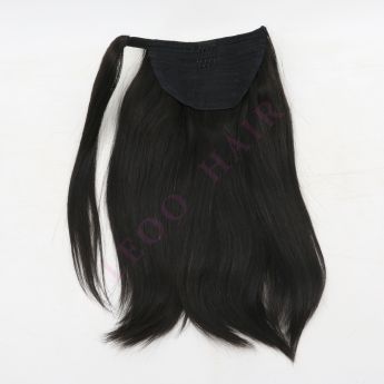 LE1 Ponytail Hair Extension Wrap Around Human Hair Ponytail Extension