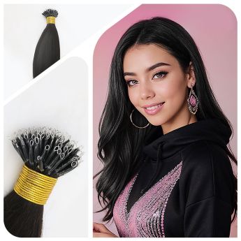 LCWE31 Round Nano Ring Hair Extension 100% Human Hair