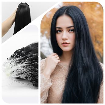 LCWE8 Micro Ring Human Hair Extension No Glue No Heat