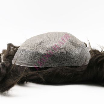 LSMT102-1 Full PU Injection, Covered with Diamond Lace Men toupee