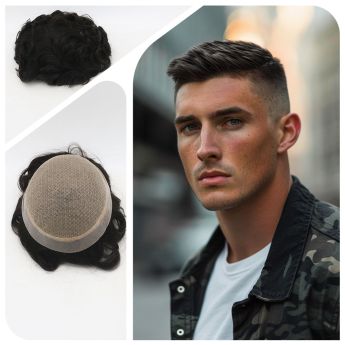 LSMT136-1 Silk with PU around Hairpieces for Men