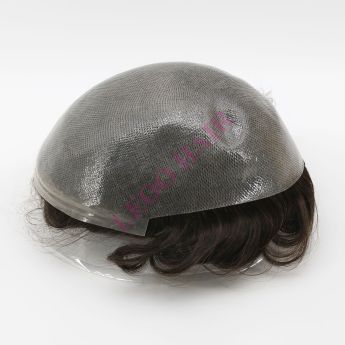 LSMT35-1 Full pu 0.12-0.14mm thickness knots Toupee