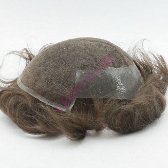 LSMT5-2 Swiss Lace with Side and Back PU Hairpieces for Men-130% Density