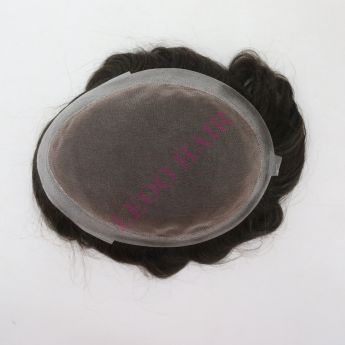 LSMT77-1 Hair Replacement Systems Mono Base with Clear PU Around