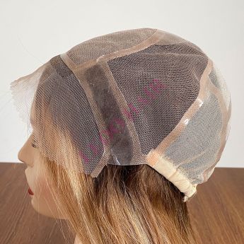 LSWAW69-1 Front and Temple Swiss Lace, Top Silk 4x4",Silicone PU, Back Elastic Net with NPU for Women