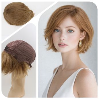 LSWAW82-1 European Alopecia Wig Silk Top with Back Wefts