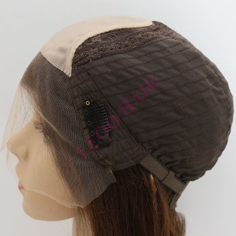 LSWAW84-1 European Hair Front Swiss Lace, Top Mono, Back Wefts Wig