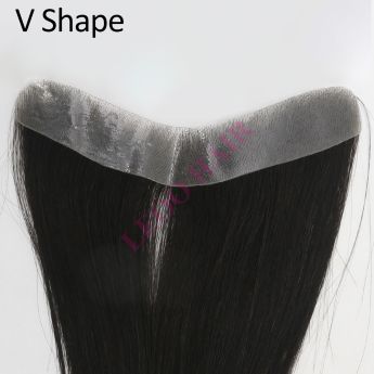 Aplique de cabelo frontal LSWFH2-1 Full PU Vloop 0,08-0,10 mm de espessura para mulheres