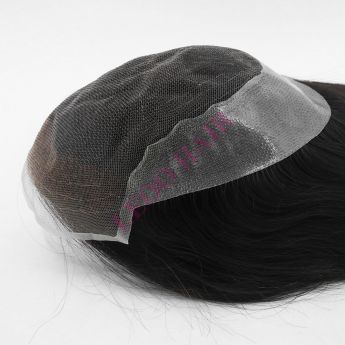 LSWT5-1 6x8inch Swiss Lace with Side and Back PU Women Topper - Burmese Hair