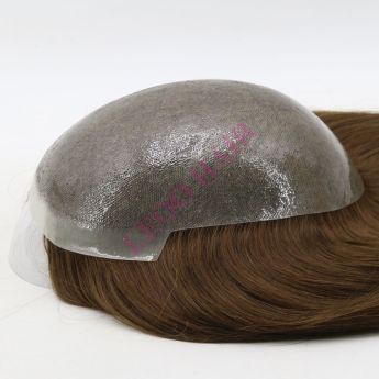 LSWT73-2 0.08-0.10mm Knotted Skin Base Women Topper-Brazilian Hair