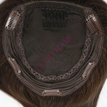 LSWT90-3 6x7 polegadas Injeção frontal e superior de seda com tramas Topper feminino - densidade 150%